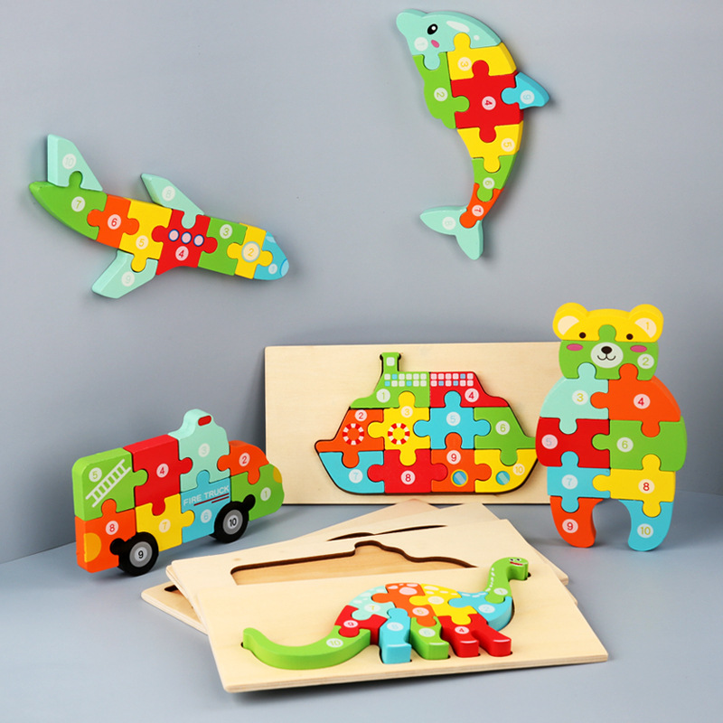 children's wooden toys baby early education puzzle