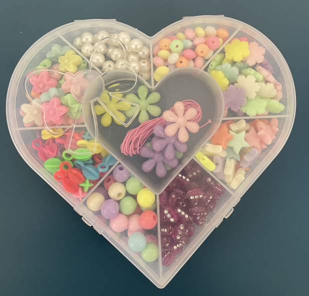 DIY Beads Craft- Heart shaped box