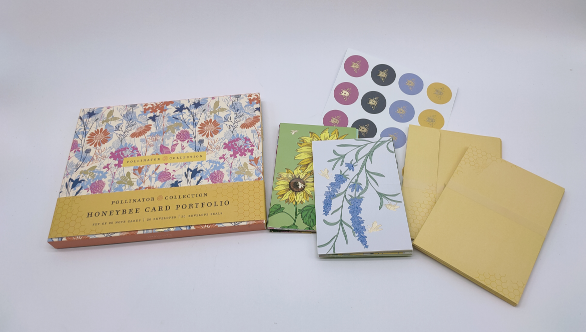 Honeybee Card Portfolio Set (Set of 20 Cards) [Pollinator Collection]