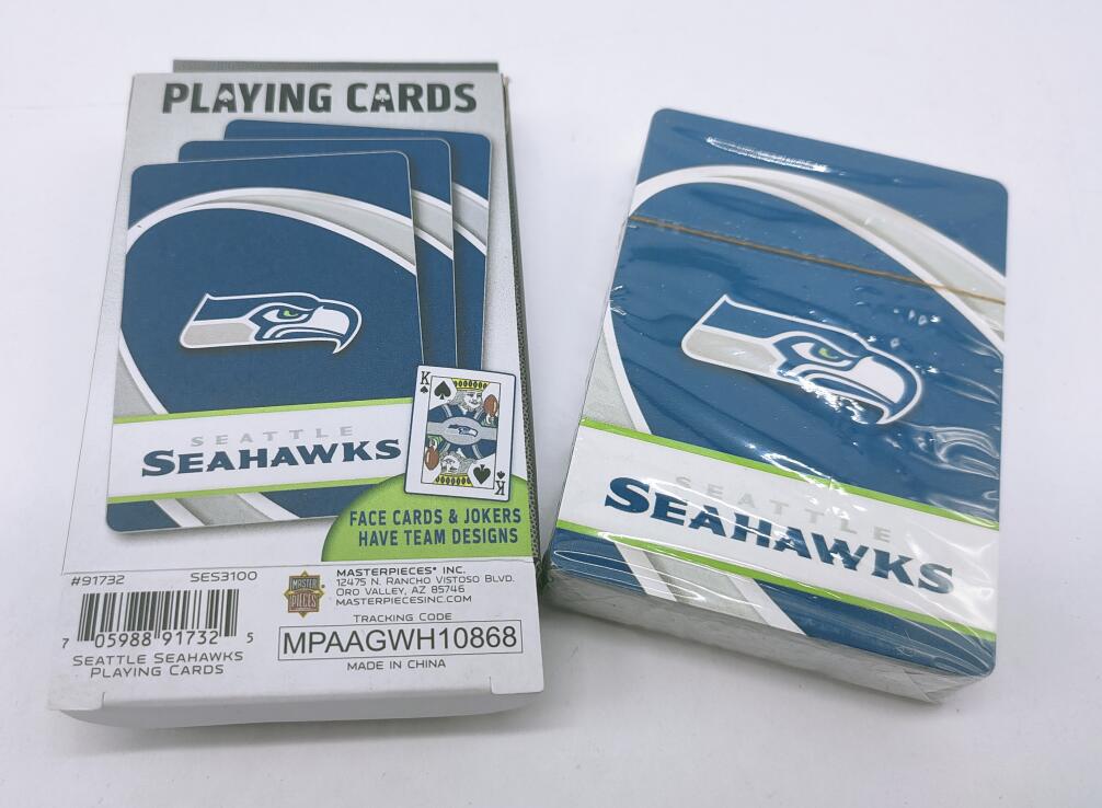 SEATTLE SEAHAWK SPLAYING CARDS