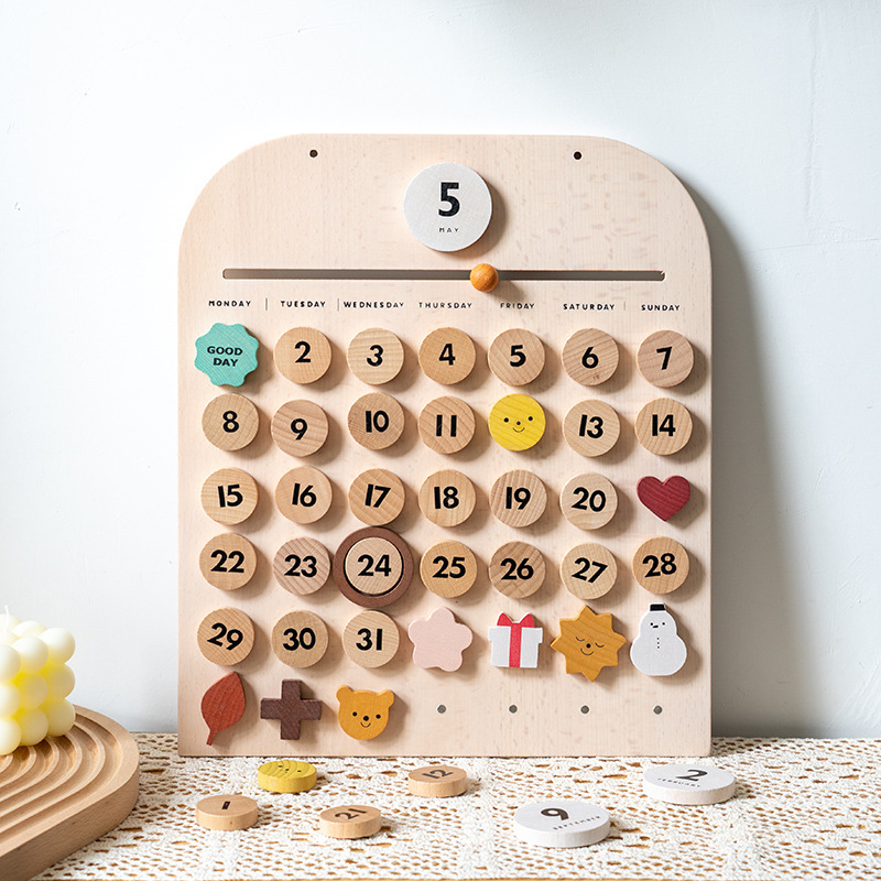 Wooden Toy Cartoon Calendar